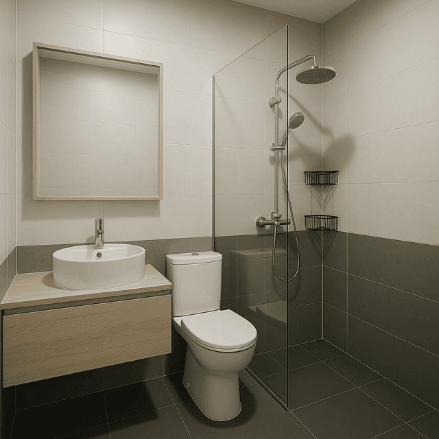 Bathroom of co-living space