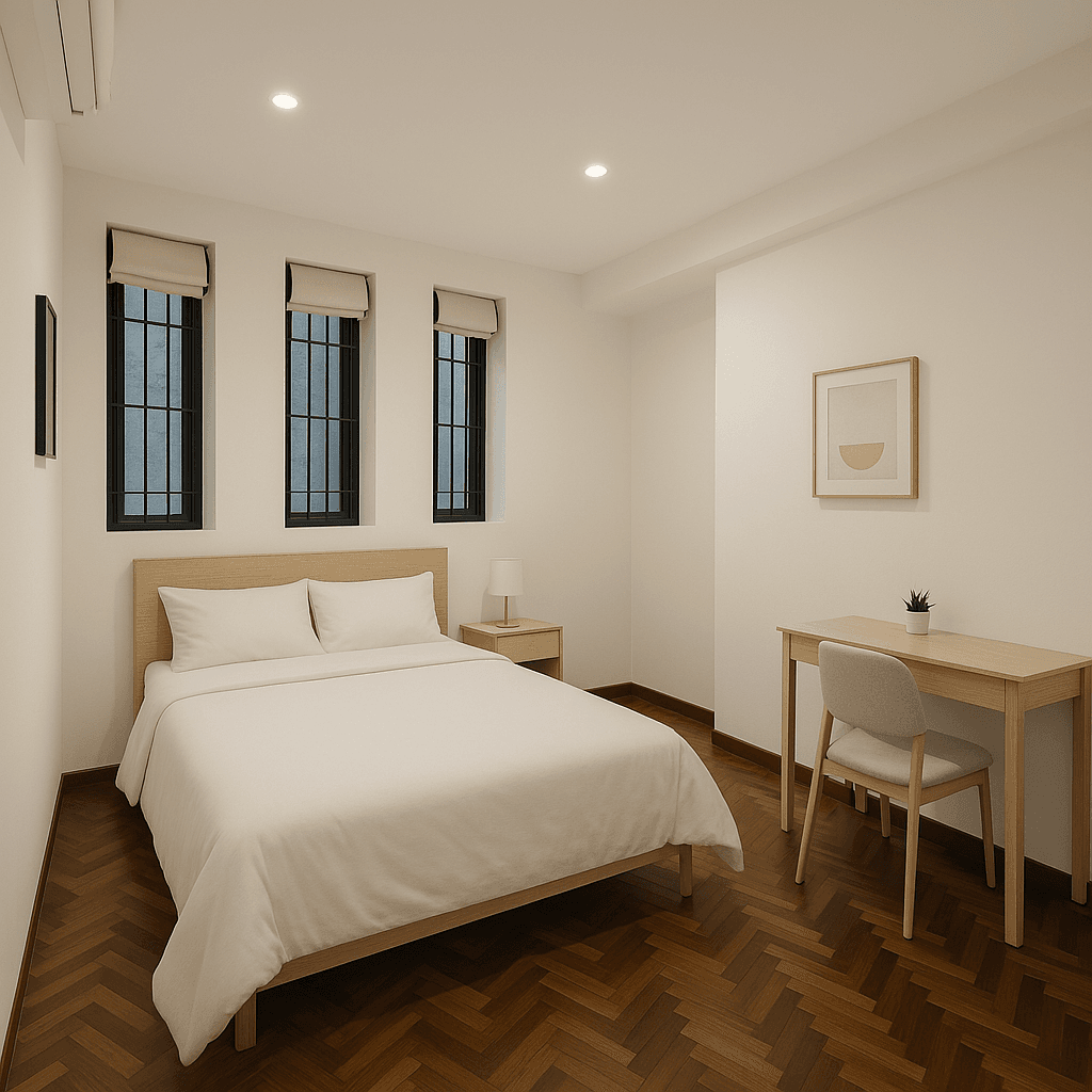 Living room of co-living space
