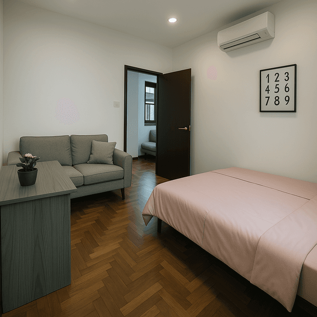Bedroom of co-living space